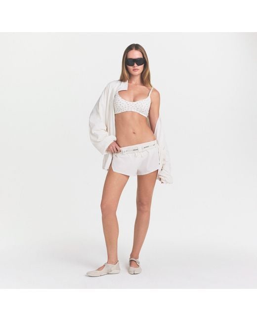 Skims White Oversized Track Jacket