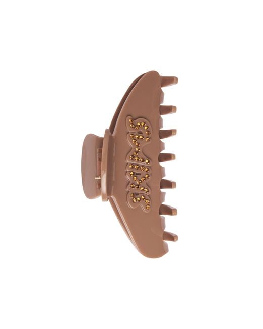 Skims Brown Rhinestone-Embellished Claw Hair Clip