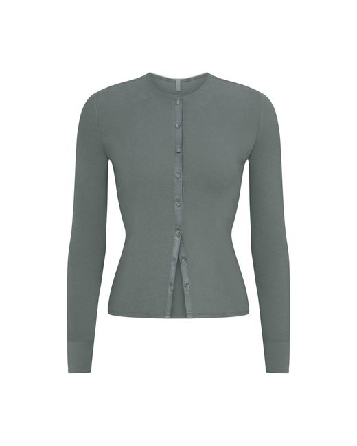 Skims Blue Long Sleeve Cardigan