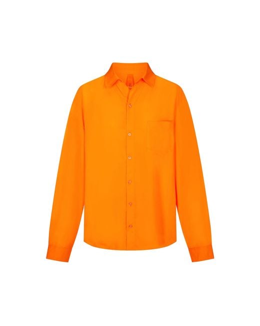 Skims Orange Cover Up Shirt
