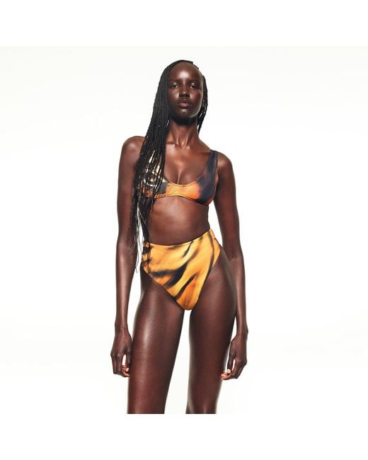 Skims Orange High-Waisted Bikini Bottom