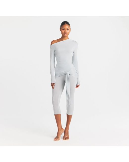 Skims Gray Wrap Capri