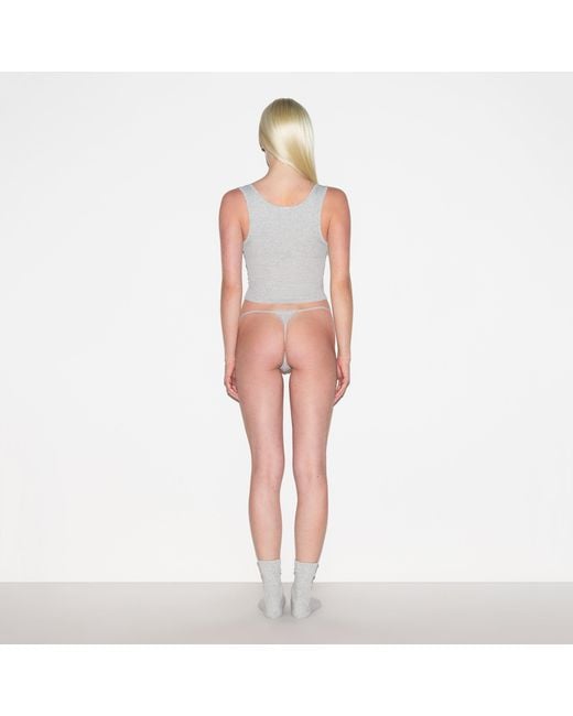 Skims White Lace String Thong