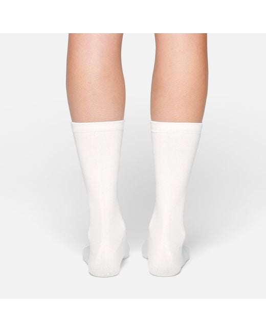 Skims White Everyday Crew Socks