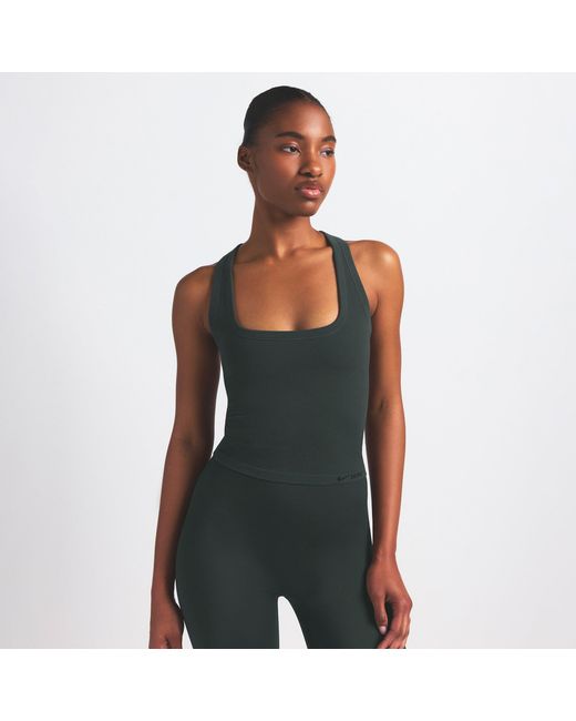 Skims Black Racer Back Tank Top