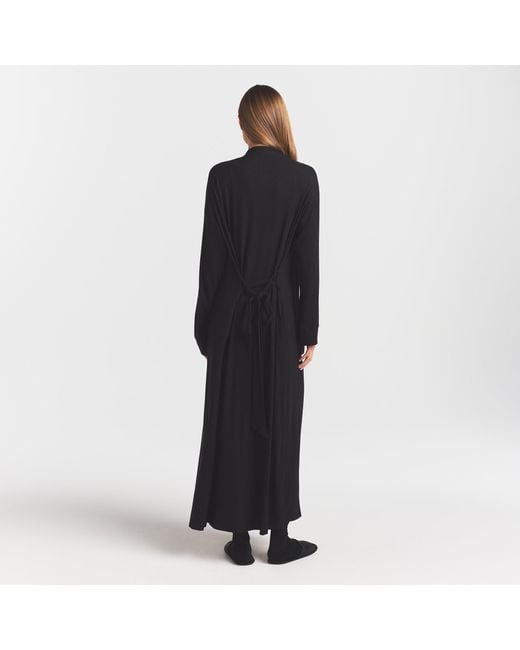 Skims Black Long Robe