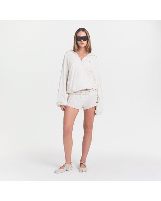 Skims White Oversized Track Jacket