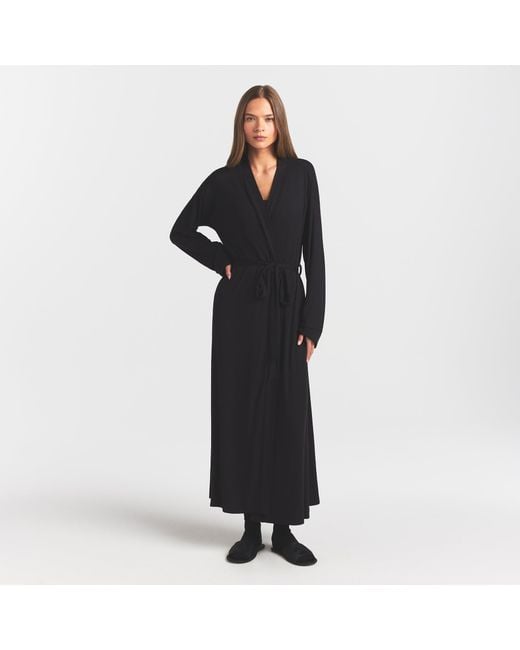 Skims Black Long Robe