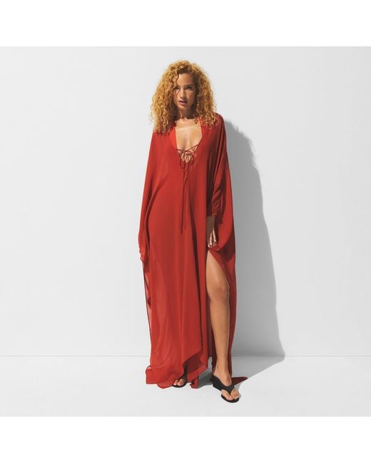 Skims Red Long Kaftan