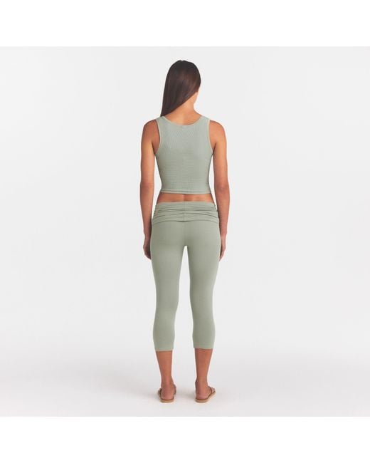 Skims Green Foldover Capri