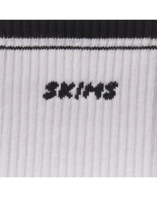 Skims Multicolor Ribbed Crew Logo Sock