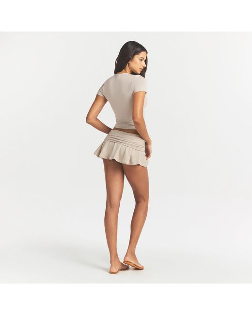 Skims Natural Foldover Mini Skort