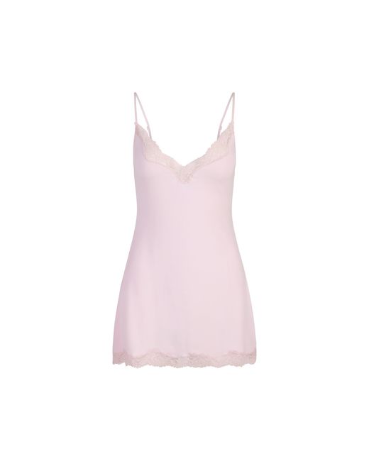 Skims Women's Pink Sleep Lace Mini Dress - www.disolcolor.com Skims Women's Pink Sleep Lace Mini Dress - www.disolcolor.com