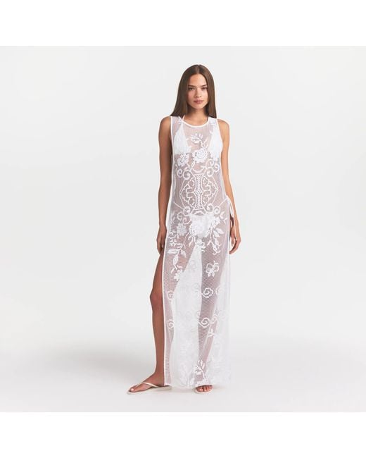 white skims dress Longsleeve Size SMALL (S) ReturnStyle It features cut Skims Soft Lounge Maxi Dress