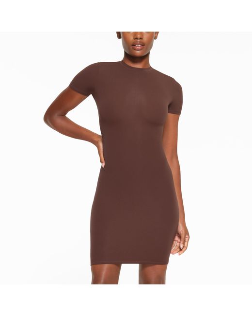 Skims Brown T-shirt Mini Dress