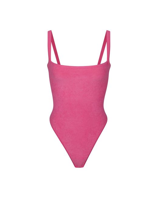 Skims Pink Seamless Bodysuit
