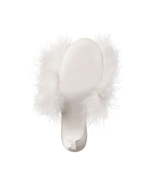 Skims White Feather Kitten Heel