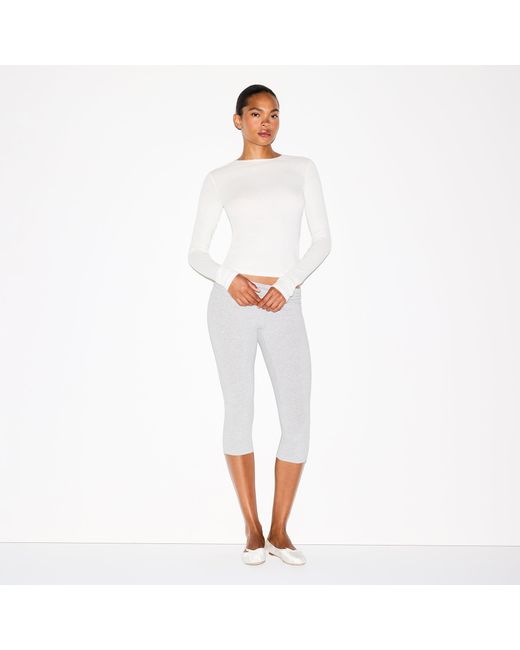 Skims White Long Sleeve Top