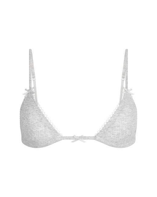 Skims White Triangle Bralette