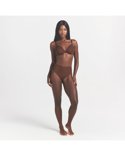 Skims Brown Seamless Underwire Full Coverage Bra