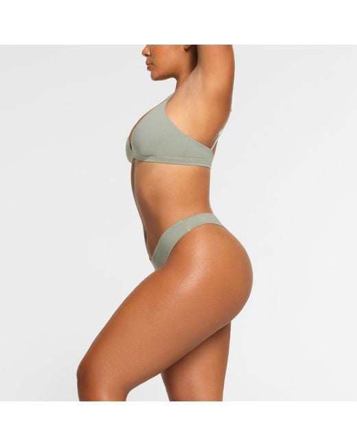 Skims Gray Dipped Thong