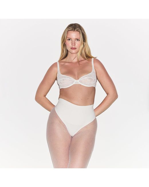 Skims White High-Waisted Thong