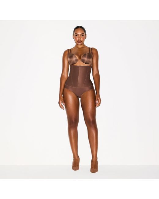 Skims Brown Core Sculpt Waist Cincher Butt Lifting Brief