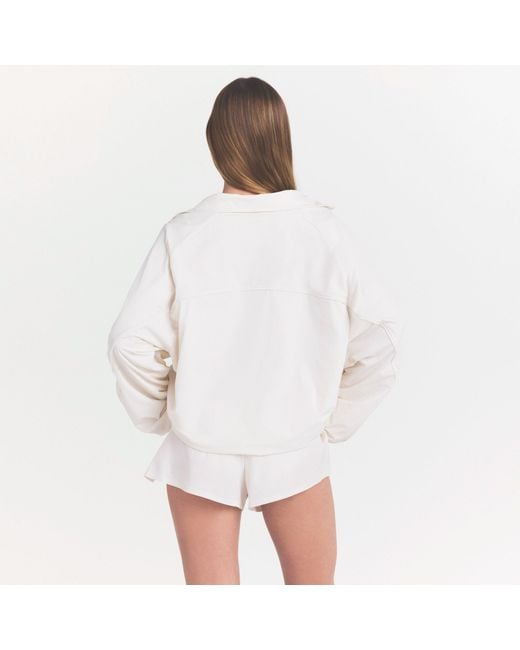 Skims White Oversized Track Jacket