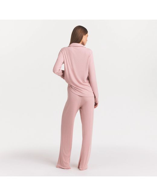 Skims Pink Pajama Set