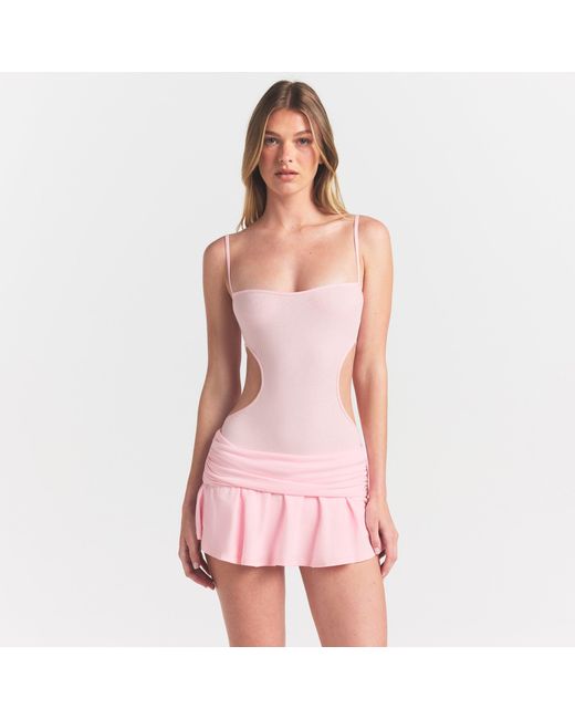 Skims Pink Foldover Mini Skort