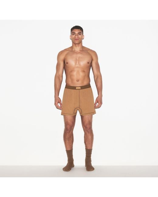 Skims Natural Knit Boxer for men