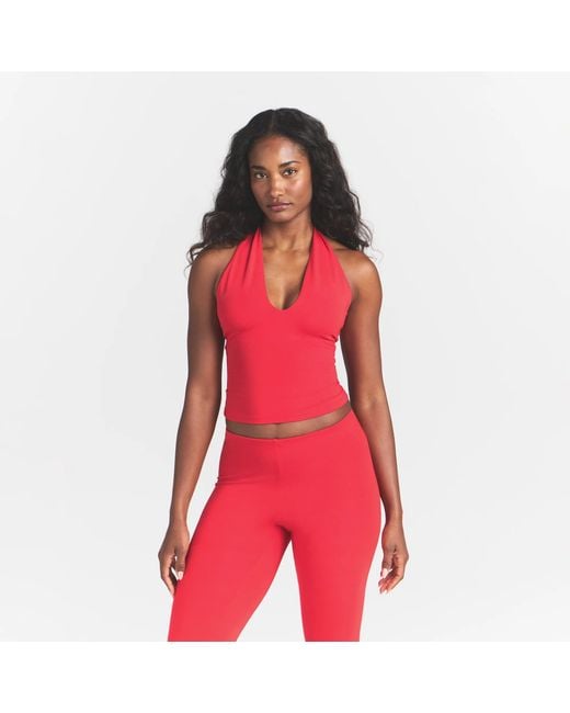 Skims Red Halter Top