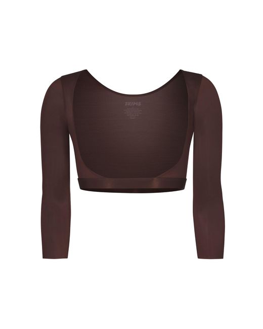 Skims Barely There Shapewear Open Bust Arm Shaper in Cocoa (Brown) Lyst