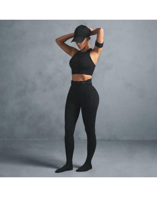 Skims Black High Neck Bra