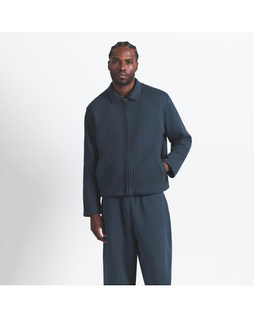 Skims Blue Sherpa-Lined Zip Up Jacket for men