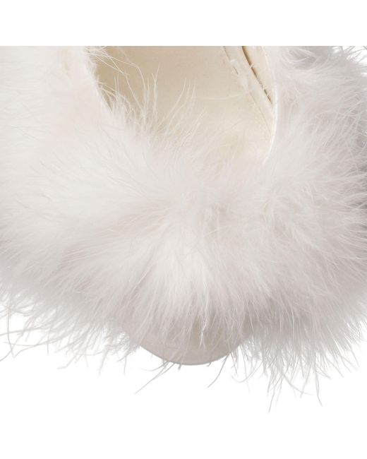 Skims White Feather Kitten Heel