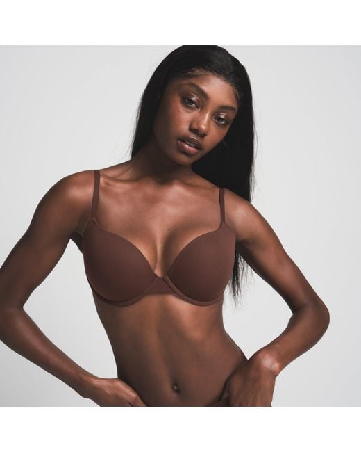 Skims Brown Push-Up Bra