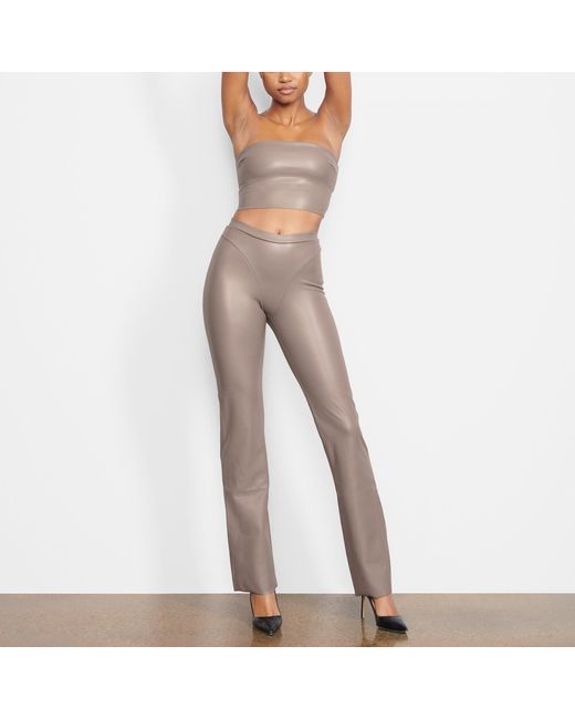 Skims Faux Leather Boot Cut Pant | Lyst
