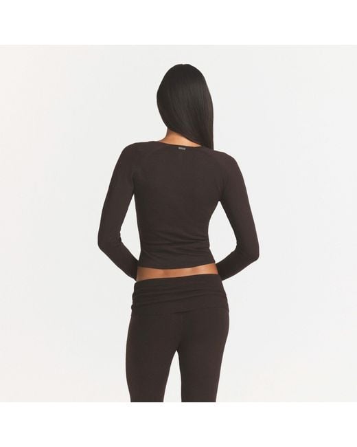 Skims Black Wrap Sweater