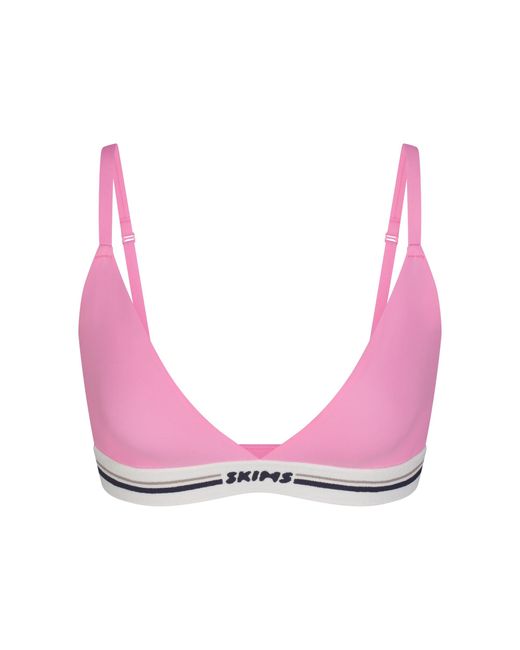 Skims Pink Logo Triangle Bralette