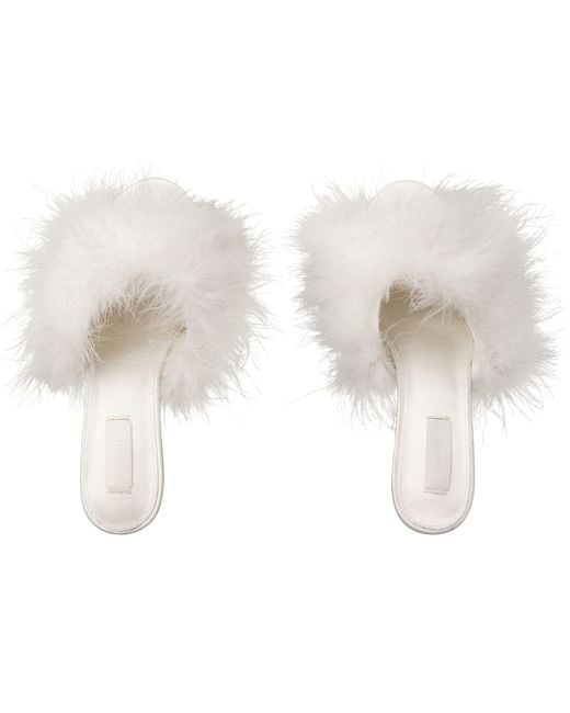 Skims White Feather Kitten Heel