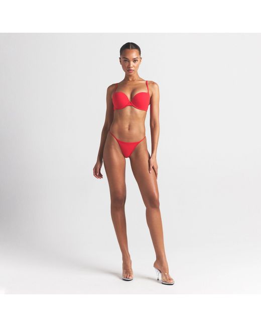 Skims Red Push-Up Bra