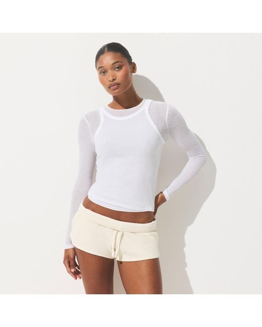Skims White Tank Top
