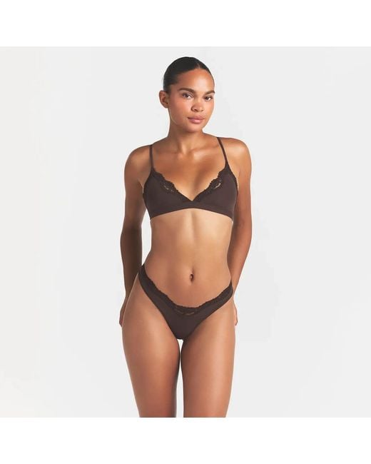 Skims Brown Triangle Bralette