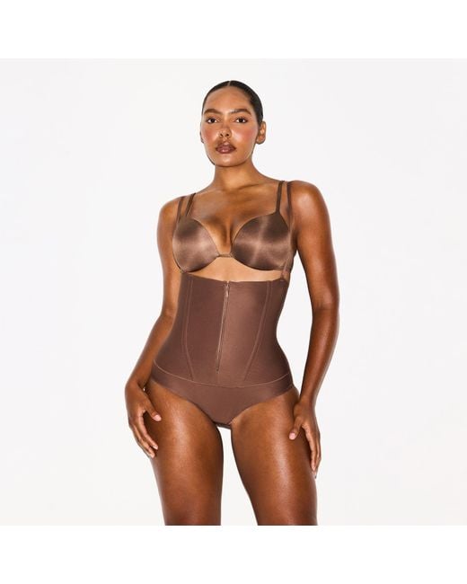 Skims Brown Core Sculpt Waist Cincher Butt Lifting Brief