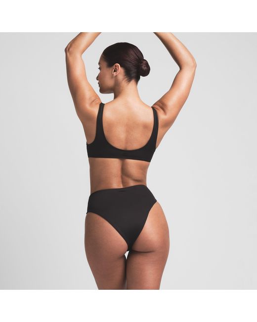 Skims Black High-Waisted Bikini Bottom