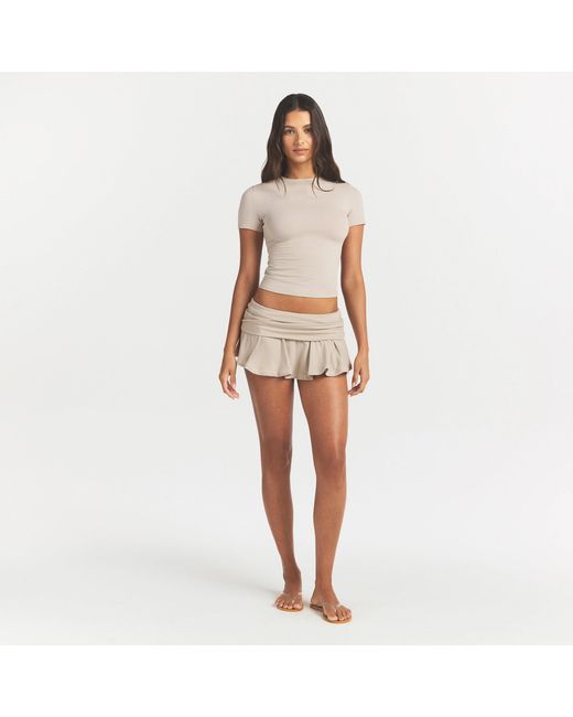Skims Natural Foldover Mini Skort
