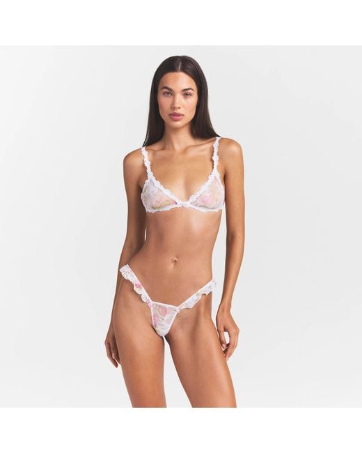 Skims White Dipped Thong