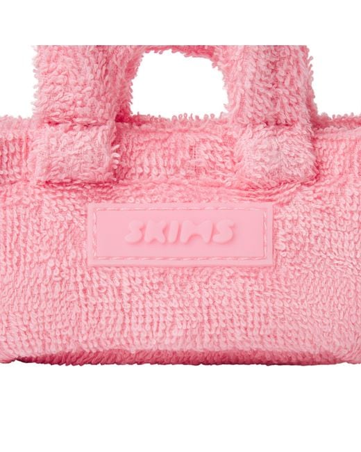 Skims Pink Micro Tote Keychain