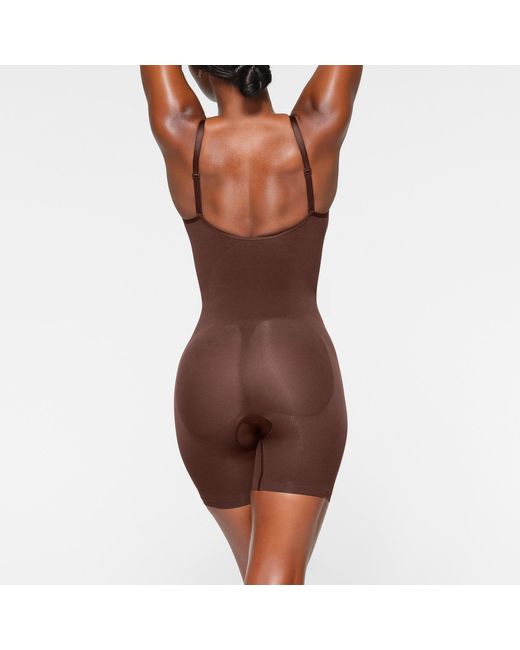 Skims Brown Mid Thigh Bodysuit